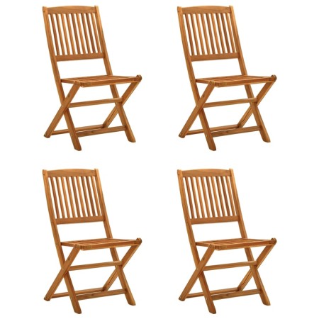 Sillas de jardín plegables 4 pzas madera maciza de eucalipto de vidaXL, Sillas de jardín - Ref: Foro24-312452, Precio: 164,15...