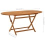 Mesa jardín plegable 160x85x75 cm madera maciza de eucalipto de vidaXL, Mesas de jardín - Ref: Foro24-312454, Precio: 144,74 ...