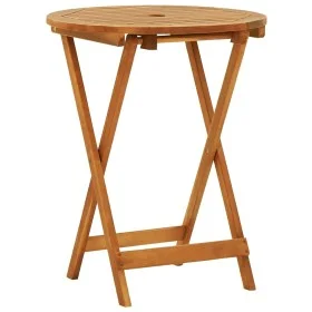 Mesa jardín plegable madera maciza de eucalipto Ø60x75 cm de vidaXL, Mesas de jardín - Ref: Foro24-312455, Precio: 59,73 €, D...
