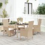 Set comedor de jardín 5 pzas con cojines ratán sintético beige en Conjuntos de jardín | Comprar online en Foru.es