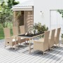 Set comedor de jardín 7 pzas con cojines ratán sintético beige en Conjuntos de jardín | Comprar online en Foru.es