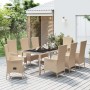Set comedor de jardín 9 pzas con cojines ratán sintético beige en Conjuntos de jardín | Comprar online en Foru.es
