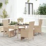 Set comedor de jardín 5 pzas con cojines ratán sintético beige en Conjuntos de jardín | Comprar online en Foru.es
