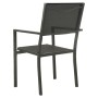Sillas de jardín 4 unidades acero y textilene negro y antracita de vidaXL, Sillas de jardín - Ref: Foro24-313078, Precio: 187...