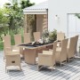 Set comedor de jardín 11 pzas con cojines ratán sintético beige en Conjuntos de jardín | Comprar online en Foru.es