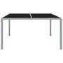 Mesa de jardín de acero y vidrio gris 130x130x72 cm de vidaXL, Mesas de jardín - Ref: Foro24-313086, Precio: 172,11 €, Descue...