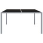 Mesa de jardín de acero y vidrio gris 130x130x72 cm de vidaXL, Mesas de jardín - Ref: Foro24-313086, Precio: 174,91 €, Descue...