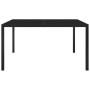 Mesa de jardín de acero y vidrio negra 130x130x72 cm de vidaXL, Mesas de jardín - Ref: Foro24-313099, Precio: 192,11 €, Descu...