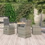 Set comedor de jardín 5 piezas con cojines ratán sintético gris en Conjuntos de jardín | Comprar online en Foru.es