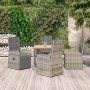 Set comedor de jardín 5 piezas con cojines ratán sintético gris en Conjuntos de jardín | Comprar online en Foru.es