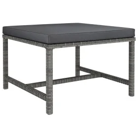 Reposapies seccional con cojín de ratán sintético gris de vidaXL, Sofás modulares de exterior - Ref: Foro24-313495, Precio: 5...