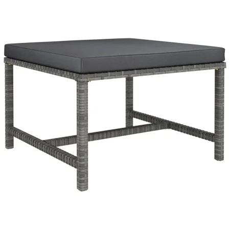 Reposapies seccional con cojín de ratán sintético gris de vidaXL, Sofás modulares de exterior - Ref: Foro24-313495, Precio: 5...