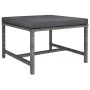 Reposapies seccional con cojín de ratán sintético gris de vidaXL, Sofás modulares de exterior - Ref: Foro24-313495, Precio: 5...