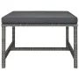 Reposapies seccional con cojín de ratán sintético gris de vidaXL, Sofás modulares de exterior - Ref: Foro24-313495, Precio: 5...