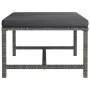 Reposapies seccional con cojín de ratán sintético gris de vidaXL, Sofás modulares de exterior - Ref: Foro24-313495, Precio: 5...