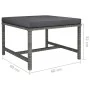 Reposapies seccional con cojín de ratán sintético gris de vidaXL, Sofás modulares de exterior - Ref: Foro24-313495, Precio: 5...