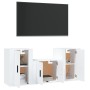 Set de muebles de TV 3 piezas madera contrachapada blanco de vidaXL, Muebles TV - Ref: Foro24-3188382, Precio: 112,51 €, Desc...