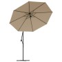 Tela de repuesto para sombrilla voladiza gris taupé 300 cm de vidaXL, Telas para sombrillas y toldos - Ref: Foro24-313806, Pr...
