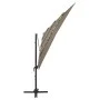 Sombrilla de 4 niveles con poste aluminio gris taupe 250x250 cm de vidaXL, Sombrillas - Ref: Foro24-313823, Precio: 193,08 €,...