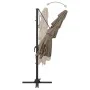 Sombrilla de 4 niveles con poste aluminio gris taupe 250x250 cm de vidaXL, Sombrillas - Ref: Foro24-313823, Precio: 193,08 €,...