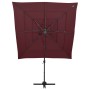 Sombrilla de 4 niveles con poste de aluminio burdeos 250x250 cm de vidaXL, Sombrillas - Ref: Foro24-313824, Precio: 195,56 €,...