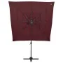 Sombrilla de 4 niveles con poste de aluminio burdeos 250x250 cm de vidaXL, Sombrillas - Ref: Foro24-313824, Precio: 193,08 €,...