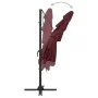 Sombrilla de 4 niveles con poste de aluminio burdeos 250x250 cm de vidaXL, Sombrillas - Ref: Foro24-313824, Precio: 193,08 €,...
