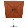 Sombrilla de 4 niveles con poste aluminio terracota 250x250 cm de vidaXL, Sombrillas - Ref: Foro24-313825, Precio: 142,96 €, ...