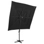 Sombrilla de 4 niveles con poste aluminio negro 250x250 cm de vidaXL, Sombrillas - Ref: Foro24-313826, Precio: 195,56 €, Desc...
