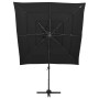 Sombrilla de 4 niveles con poste aluminio negro 250x250 cm de vidaXL, Sombrillas - Ref: Foro24-313826, Precio: 195,56 €, Desc...