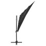 Sombrilla de 4 niveles con poste aluminio negro 250x250 cm de vidaXL, Sombrillas - Ref: Foro24-313826, Precio: 195,56 €, Desc...