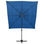 Sombrilla de 4 niveles con poste de aluminio azul 250x250 cm de vidaXL, Sombrillas - Ref: Foro24-313827, Precio: 195,56 €, De...