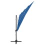 Sombrilla de 4 niveles con poste de aluminio azul 250x250 cm de vidaXL, Sombrillas - Ref: Foro24-313827, Precio: 195,56 €, De...