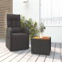 Juego muebles jardín 2 pzas madera acacia ratán sintético negro en Conjuntos de jardín | Comprar online en Foru.es