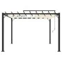 Cenador con techo de lamas tela crema y aluminio 3x3 m de vidaXL, Carpas y cenadores - Ref: Foro24-313924, Precio: 597,06 €, ...