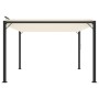 Cenador con techo de lamas tela crema y aluminio 3x3 m de vidaXL, Carpas y cenadores - Ref: Foro24-313924, Precio: 608,39 €, ...