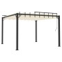 Cenador con techo de lamas tela crema y aluminio 3x3 m de vidaXL, Carpas y cenadores - Ref: Foro24-313924, Precio: 608,39 €, ...