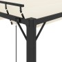 Cenador con techo de lamas tela crema y aluminio 3x3 m de vidaXL, Carpas y cenadores - Ref: Foro24-313924, Precio: 608,39 €, ...