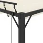 Cenador con techo de lamas tela crema y aluminio 3x3 m de vidaXL, Carpas y cenadores - Ref: Foro24-313924, Precio: 597,06 €, ...