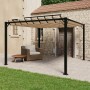 Cenador con techo de lamas tela taupé y aluminio 3x3 m de vidaXL, Carpas y cenadores - Ref: Foro24-313925, Precio: 584,67 €, ...