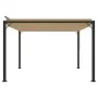 Cenador con techo de lamas tela taupé y aluminio 3x3 m de vidaXL, Carpas y cenadores - Ref: Foro24-313925, Precio: 573,41 €, ...