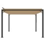 Cenador con techo de lamas tela taupé y aluminio 3x3 m de vidaXL, Carpas y cenadores - Ref: Foro24-313925, Precio: 584,67 €, ...
