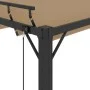 Cenador con techo de lamas tela taupé y aluminio 3x3 m de vidaXL, Carpas y cenadores - Ref: Foro24-313925, Precio: 573,41 €, ...