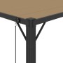Cenador con techo de lamas tela taupé y aluminio 3x3 m de vidaXL, Carpas y cenadores - Ref: Foro24-313925, Precio: 584,67 €, ...