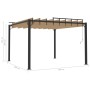 Cenador con techo de lamas tela taupé y aluminio 3x3 m de vidaXL, Carpas y cenadores - Ref: Foro24-313925, Precio: 584,67 €, ...