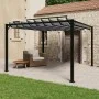 Cenador con techo de lamas tela antracita y aluminio 3x3 m de vidaXL, Carpas y cenadores - Ref: Foro24-313926, Precio: 571,86...