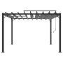 Cenador con techo de lamas tela antracita y aluminio 3x3 m de vidaXL, Carpas y cenadores - Ref: Foro24-313926, Precio: 571,86...