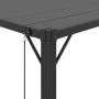 Cenador con techo de lamas tela antracita y aluminio 3x3 m de vidaXL, Carpas y cenadores - Ref: Foro24-313926, Precio: 571,86...