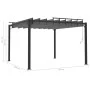 Cenador con techo de lamas tela antracita y aluminio 3x3 m de vidaXL, Carpas y cenadores - Ref: Foro24-313926, Precio: 571,86...