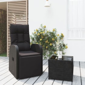 Juego de muebles jardín 2 piezas ratán sintético y acero negro en Conjuntos de jardín | Comprar online en Foru.es